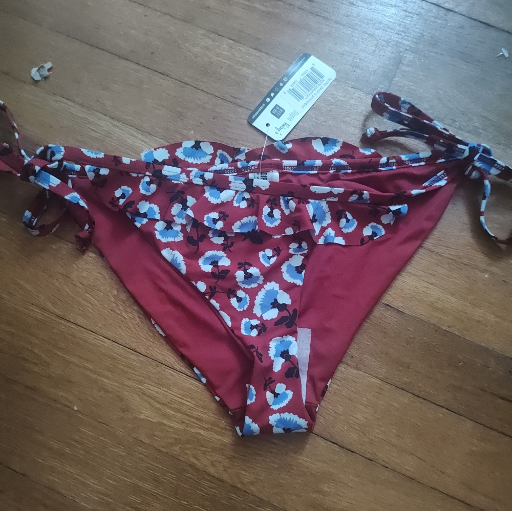 Dippin' Daisy's Red Floral Bikini Bottom